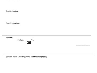 Index laws GCSE Revision Worksheets