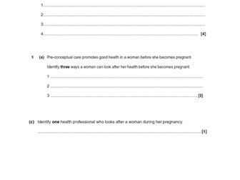 NEW QUAL Cambridge nationals Child development - RO18 (exam) Health and wellbeing - tests and mocks