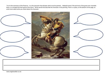 Napoleon -  a  history of art worksheet to infer character