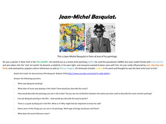 Starter Homework For Basquiat Project