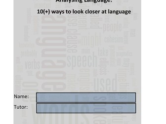 AS English Language booklet on linguistic methods