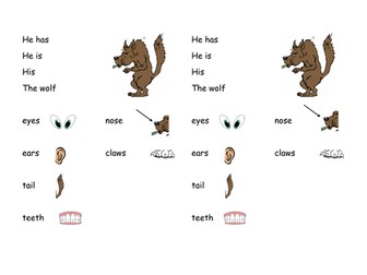 Big bad wolf keyword mat KS1 differentiated