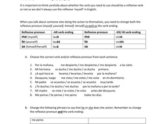 Mira 2 Presentaciones reflexive verbs