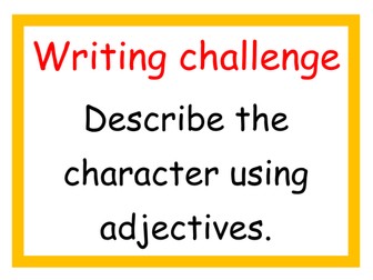 Independent writing challenges for KS1