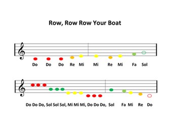 Solfege scale practice with nursery rhymes