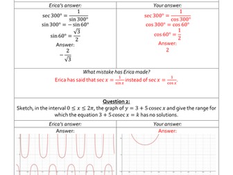 Erica's Errors On Trigonometric Functions