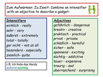 Edexcel GCSE German Stimmt Technologiefiend oder -freund?
