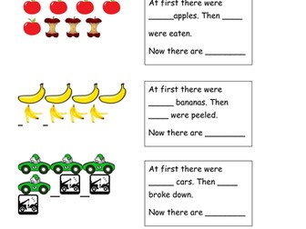 Year 1 Autumn Subtraction - How many left? Created for use with White Rose Maths
