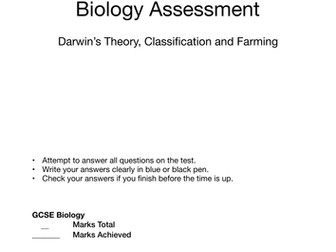 SB4 Science Assessment - Darwin's Theory, Classification, Evolution, GMOs in Farming.