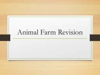 Animal Farm Revision Cards (KS4)
