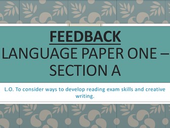 AQA GCSE English Language Paper 1 Practice Papers and Feedback