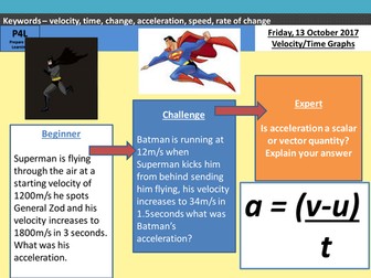 Velocity time graphs