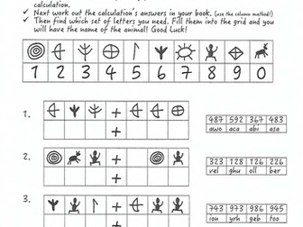 Stone Age Boy maths investigation column addition