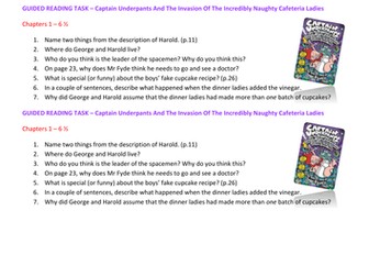 Guided Reading – Captain Underpants and the Invasion Of The Incredibly Naughty Cafeteria Ladies