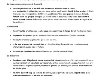 Entre les Murs - les thèmes principaux