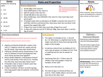 Ratio and Proportion Differentiated with Solutions