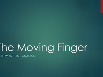 The Moving Finger by Edith Wharton Analysis