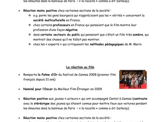 Entre les Murs - la réaction au film