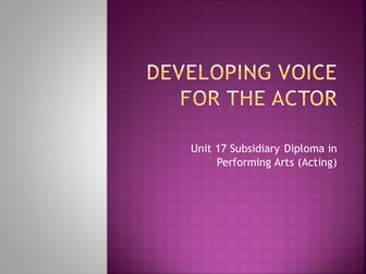 Developing voice for the Actor (improving performance)