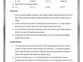 GCSE 9-1 Maths: Ratio