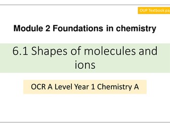 NEW OCR Chemistry A - Shapes of molecules and intermolecular forces UNIT