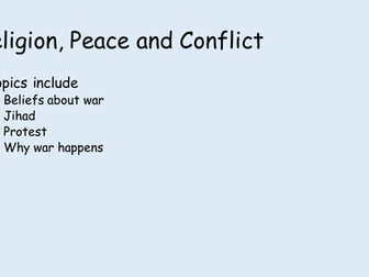 AQA Islam, War and Peace
