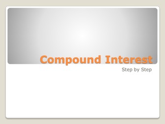 Step-by-step worked examples of Compound Interest