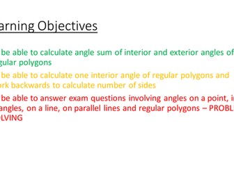 GCSE Angles Revision booklet +answers