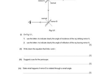 CIE Lenses Practice (Past Exam) Questions