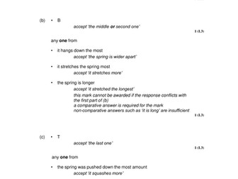 KS3 forces assessment and revision - exam questions