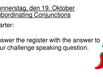 Sport treiben - subordinating conjunctions  'wenn' and 'als'. OUTSTANDING LESSON!