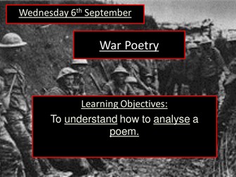 The Man He Killed -  analysing a text.