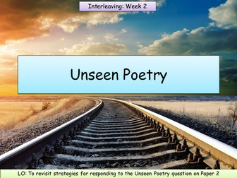 Unseen Poetry Revision one off lesson