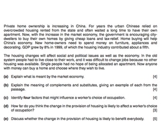 IGCSE Economics - Sections 3, 4 and 5 Revision questions