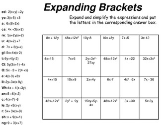 2 x codebreakers with maths jokes expanding single brackets, and factorising single brackets