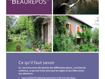 Reading resource with incorporated worksheet -  Gîte "Beaurepos"