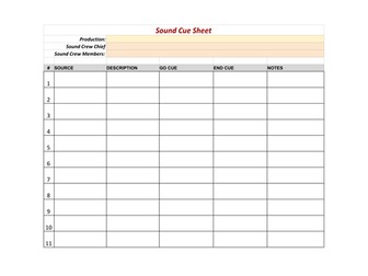 SOUND TECHNICIAN GUIDE - GCSE sound option support / guide