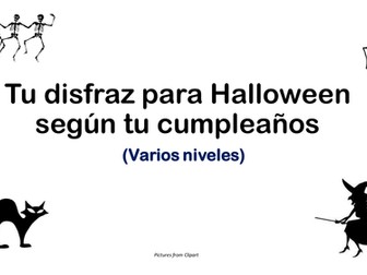 Tu disfraz de Halloween según tu cumpleaños. Your Halloween costume according to your birthday