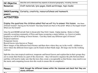 Are forests important?  Geography planning using challenge.