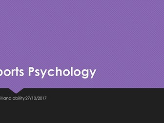 AQA GCSE PE (new spec) Sports Psychology lessons