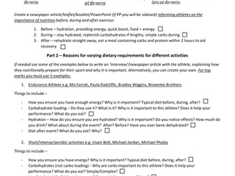 Nutrition - LO2 Checklist