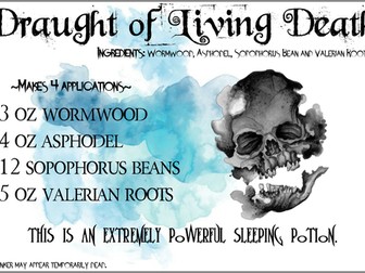 Potion Themed Ratio Cards