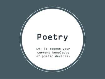 KS3 Poetry lessons/ Unseen poetry