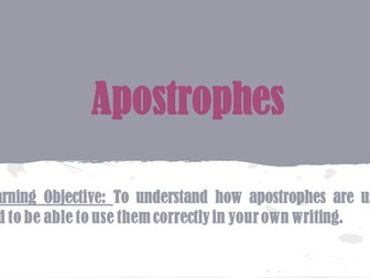 Apostrophes lesson