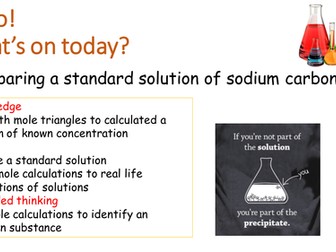 Standard solutions and Pharmacy