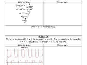 Erica's Errors - A Level (Year 2 - Pure) Bundle