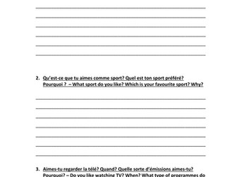 THEME 1 IDENTITY AND CULTURE: FREE TIME ACTIVITIES