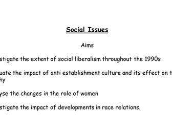 AQA A level modern Britain, John Major, social issues