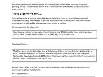 Stakeholder Conflict- Exam Technique and Application
