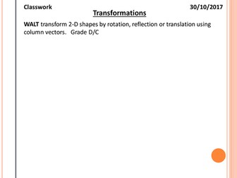 This is a presentation on transformation. It includes rotation, reflection and translation.